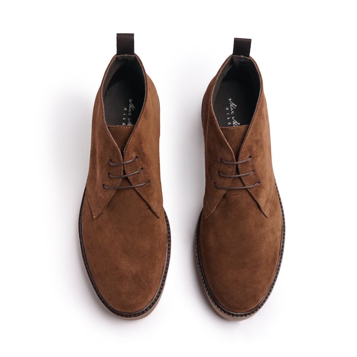 Stivaletti da uomo con finitura in camoscio e suola in gomma antiscivolo