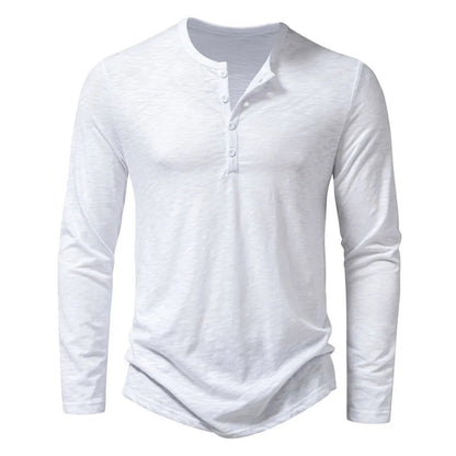 Maglia Henley da Uomo Slim Fit a Manica Lunga