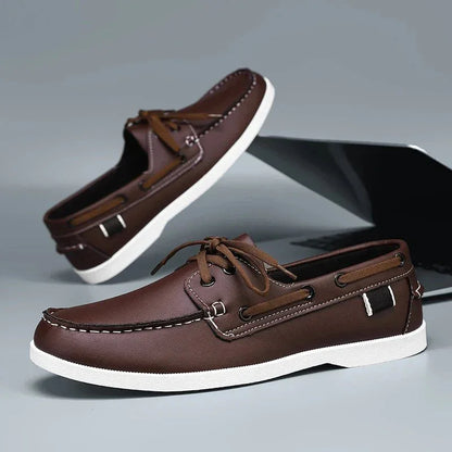 Mocassini da Uomo Tomaia Eco Slip On Cuciture a Contrasto Suola Leggera