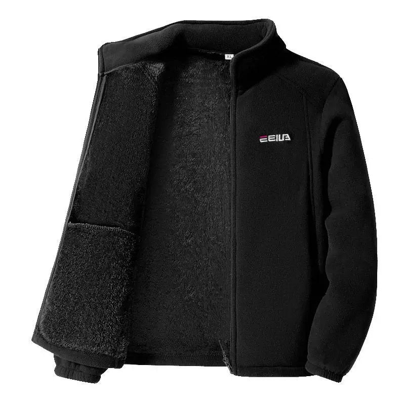 Chaqueta térmica de invierno para mujer con cremallera integral y caparazón cortaviento
