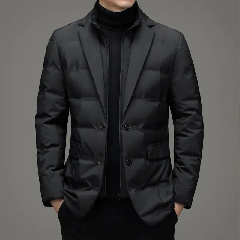 Giacca Antivento da Uomo con Zip e Design a Contrasto