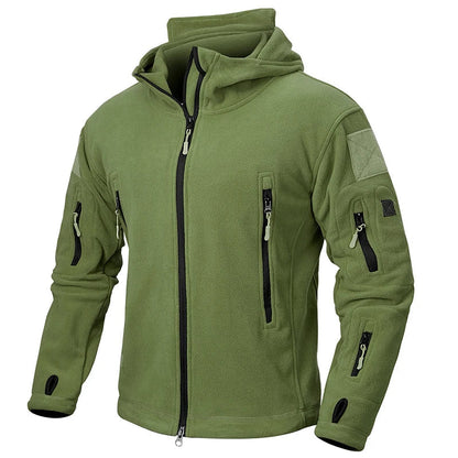 Giacca Invernale da Uomo in Pile con Design Tattico