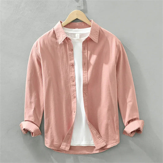 Camicia da Uomo Bottoni Leggera Vestibilità Strutturata