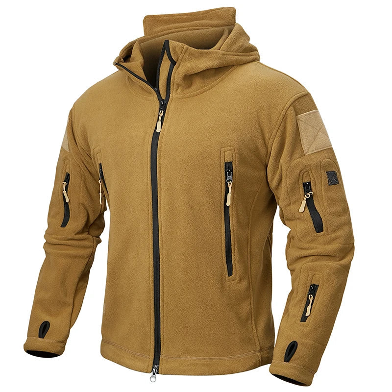 Giacca Invernale da Uomo in Pile con Design Tattico