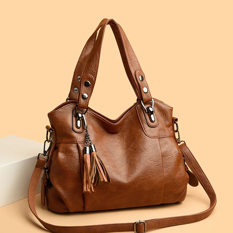 Borsa a Spalla in Pelle da Donna Borsa a Tracolla Tote | Ideale per Tutte le Stagioni