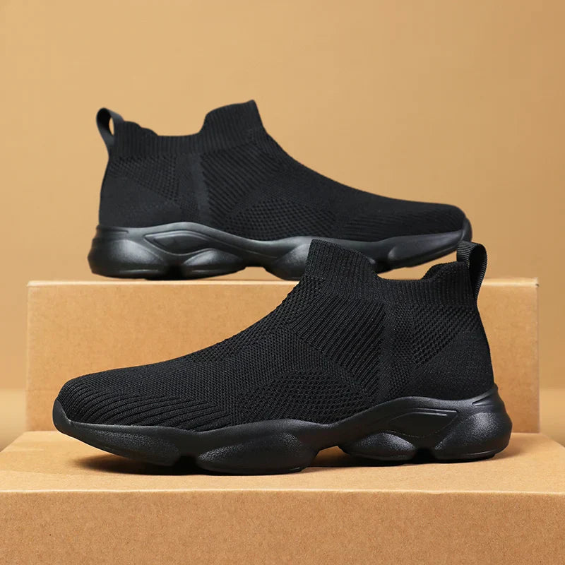 Sneakers da Uomo Stile Calza Tomaia in Maglia Suola Antiscivolo