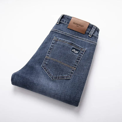 Jeans Slim Straight da Uomo Leggermente Elasticizzati