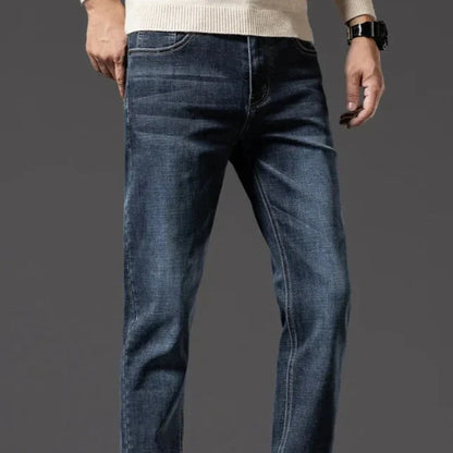 Jeans Slim Straight da Uomo Leggermente Elasticizzati