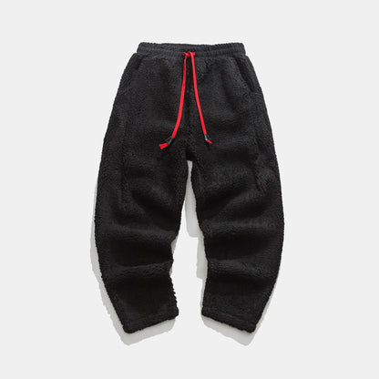 Pantaloni da Tuta da Uomo con Vestibilità Comoda, Coulisse in Vita e Fodera in Pile Spesso