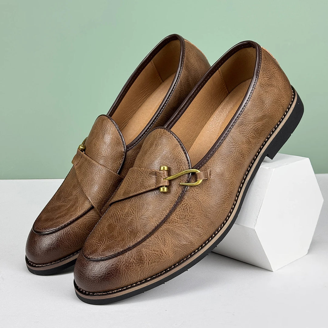 Mocassini da Uomo Slip On Dettaglio Fishhook Suola Antiscivolo