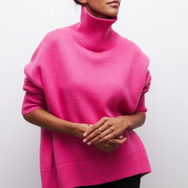 Maglione Dolcevita Oversize da Donna I Ideale per l'Autunno