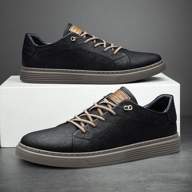 Sneakers Oxford da Uomo con Allacciatura e Suola in Gomma