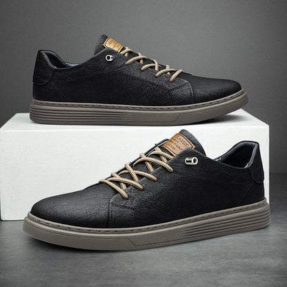 Sneakers Oxford da Uomo con Allacciatura e Suola in Gomma