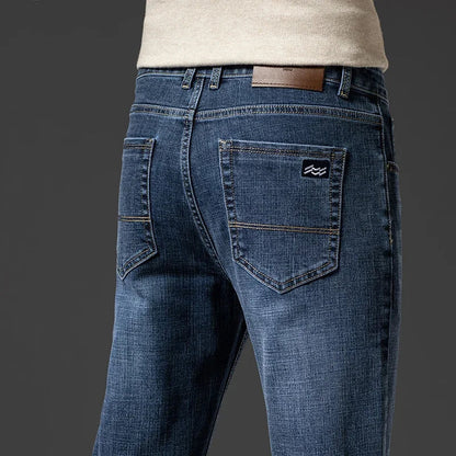 Jeans da Uomo Slim-Straight con Leggera Elasticità