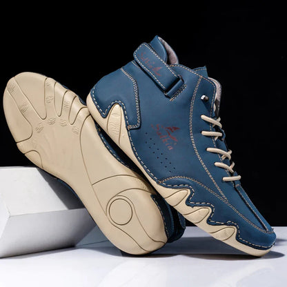 Scarpe da Uomo High Top con Suola Ondulata e Dettagli Cuciti