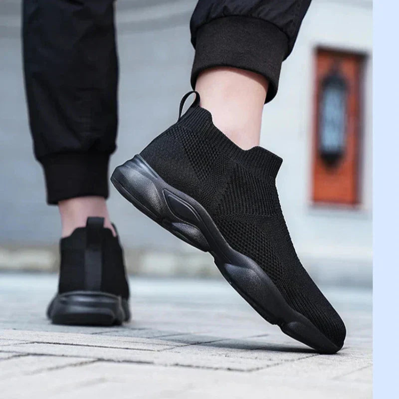 Sneakers da Uomo Stile Calza Tomaia in Maglia Suola Antiscivolo