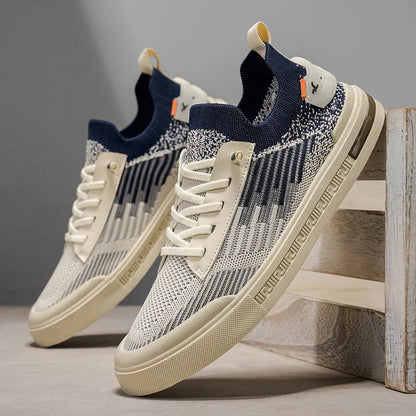 Sneakers da Uomo in Maglia con Design Bicolore e Soletta EVA
