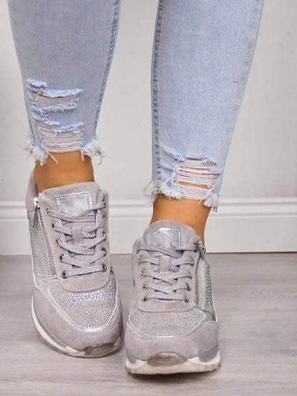 Scarpe da Passeggio da Donna con Design Ergonomico e Chiusura Laterale con Zip