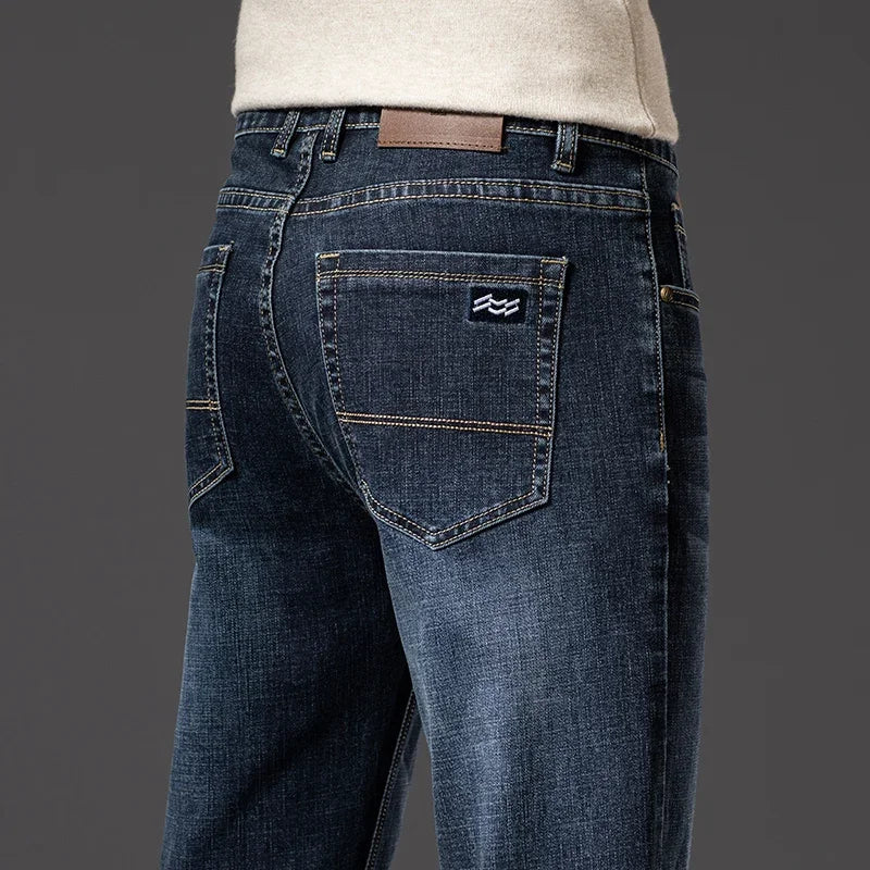 Jeans da Uomo Slim-Straight con Leggera Elasticità