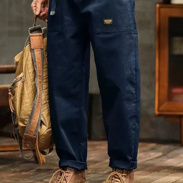 Pantaloni Cargo da Uomo in Canvas Misto Cotone con Tasche Utility