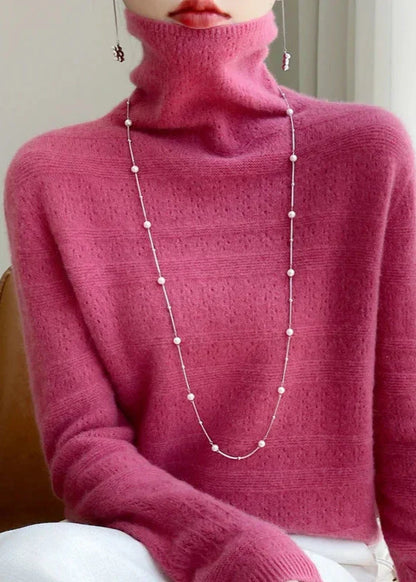 Maglione Dolcevita da Donna con Motivo Sottile