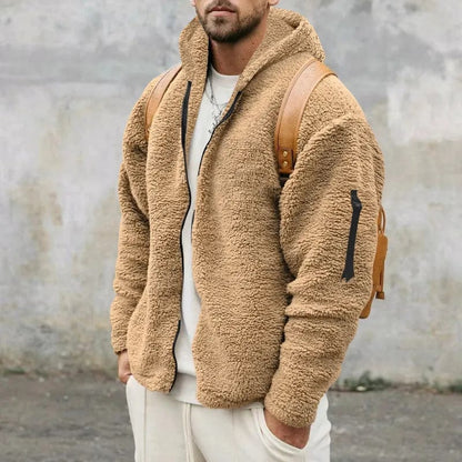 Giacca Invernale da Uomo in Pile con Cappuccio