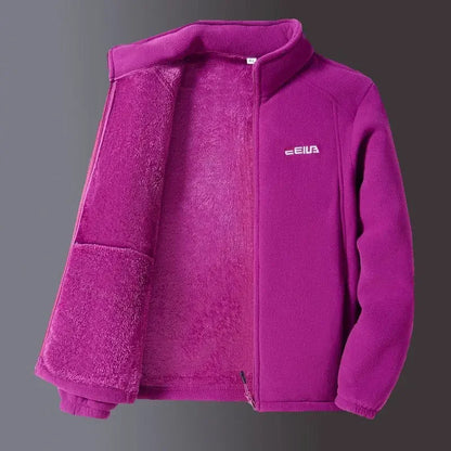 Chaqueta térmica de invierno para mujer con cremallera integral y caparazón cortaviento