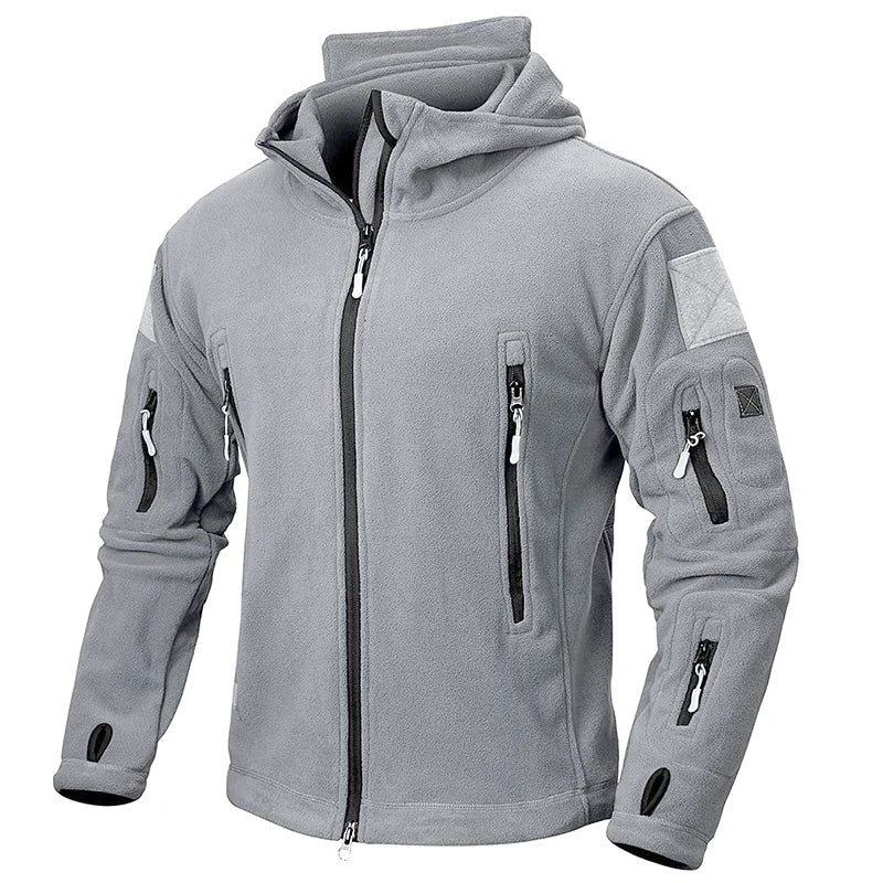 Giacca Invernale da Uomo in Pile con Design Tattico