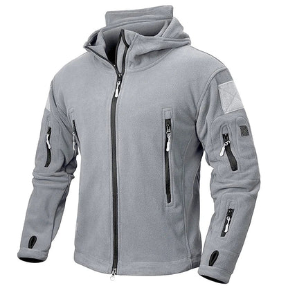 Giacca Invernale da Uomo in Pile con Design Tattico