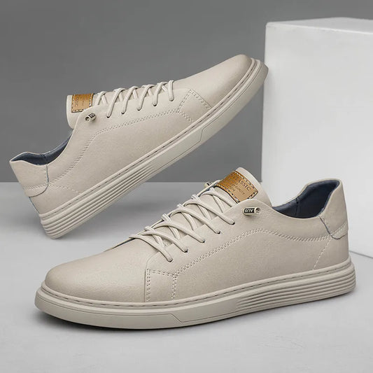 Sneakers Oxford da Uomo con Allacciatura e Suola in Gomma