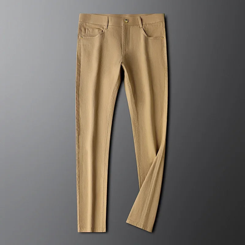 Pantaloni Uomo Cotone Waistband Testurizzato con Tasca a Diamante