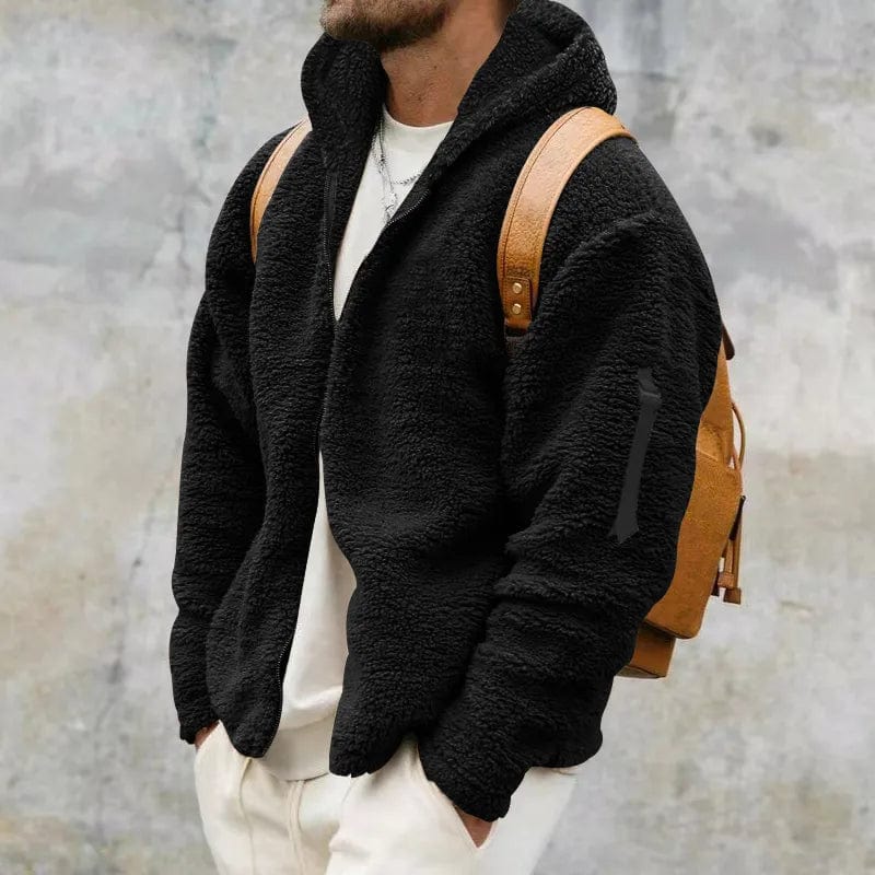 Giacca Invernale da Uomo in Pile con Cappuccio