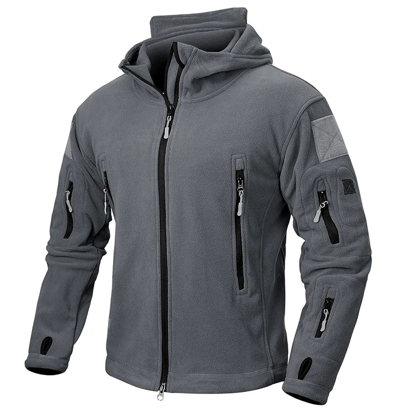 Giacca Invernale da Uomo in Pile con Design Tattico