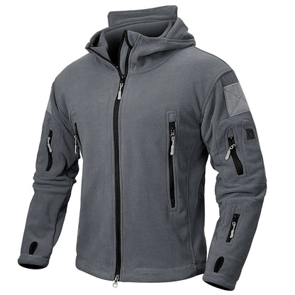 Giacca Invernale da Uomo in Pile con Design Tattico