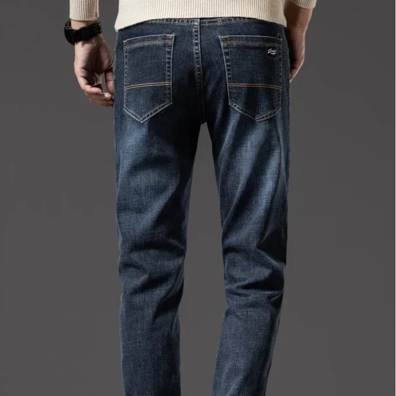 Jeans da Uomo Slim-Straight con Leggera Elasticità