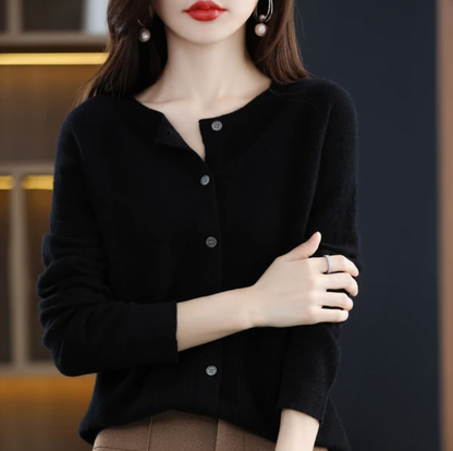 Gilet in lana con chiusura a bottoni ideale per autunno e inverno
