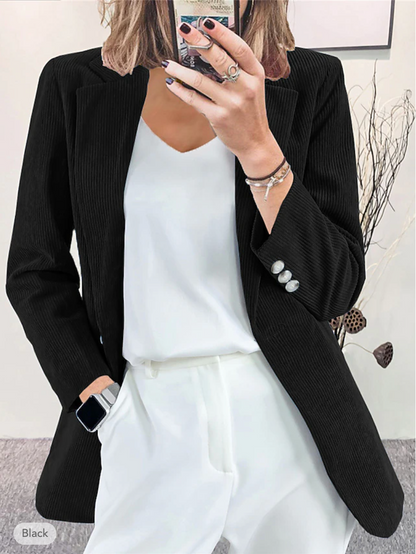 Blazer da donna in velluto a coste con vestibilità sartoriale | Ideale per autunno e primavera