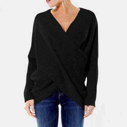 Maglione Invernale da Donna con Dettaglio Incrociato