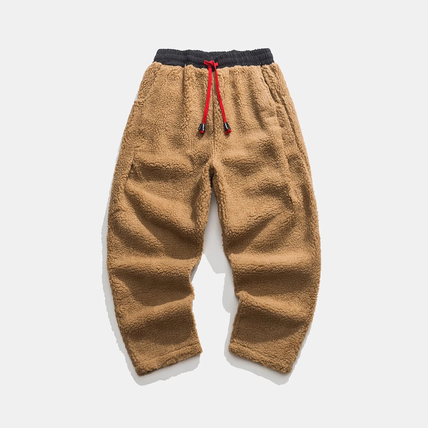Pantaloni da Tuta da Uomo con Vestibilità Comoda, Coulisse in Vita e Fodera in Pile Spesso