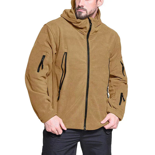 Giacca Invernale da Uomo in Pile con Design Tattico