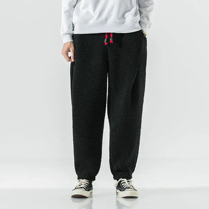 Pantaloni da Tuta da Uomo con Vestibilità Comoda, Coulisse in Vita e Fodera in Pile Spesso
