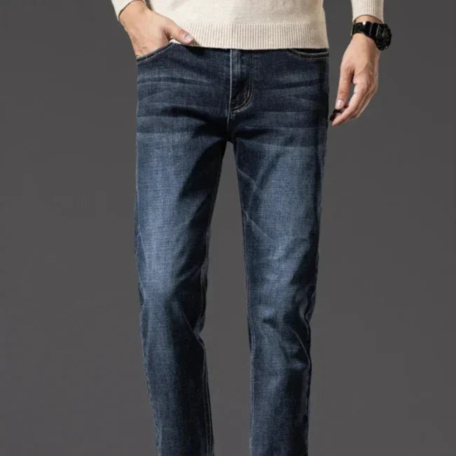Jeans Slim Straight da Uomo Leggermente Elasticizzati