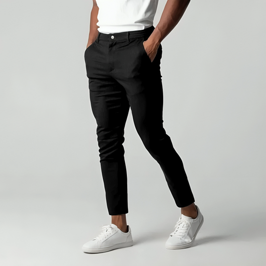 Chino da uomo elasticizzati con taglio affusolato I Ideali per primavera e autunno
