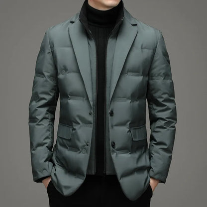 Giacca Antivento da Uomo con Zip e Design a Contrasto
