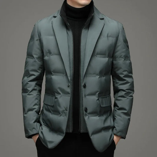 Giacca Antivento da Uomo con Zip e Design a Contrasto