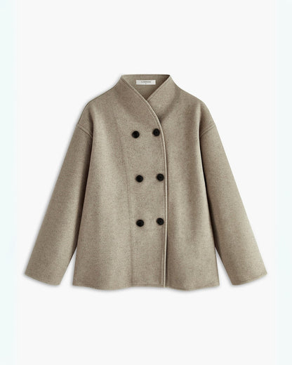 Cappotto Autunnale da Donna Oversize Lungo con Bottoni