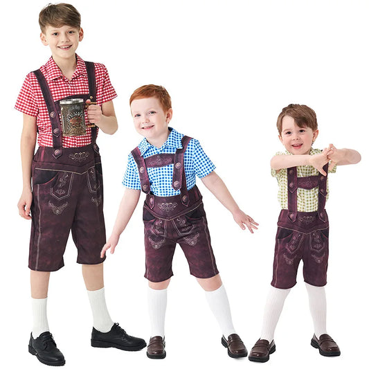 Costumi da Bambini Oktoberfest con Dirndl e Lederhosen Taglie 92–128