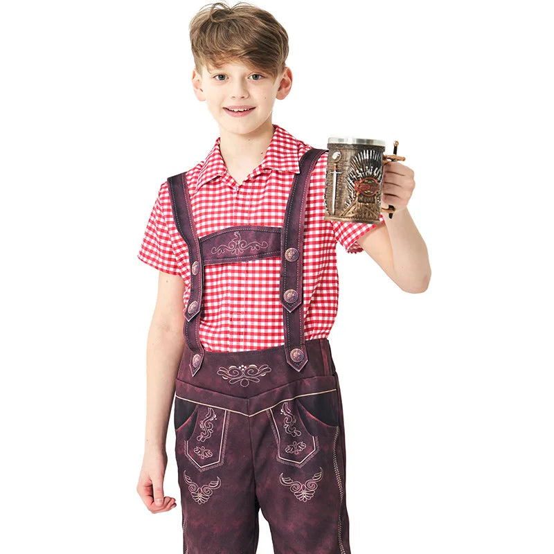 Costumi da Bambini Oktoberfest con Dirndl e Lederhosen Taglie 92–128