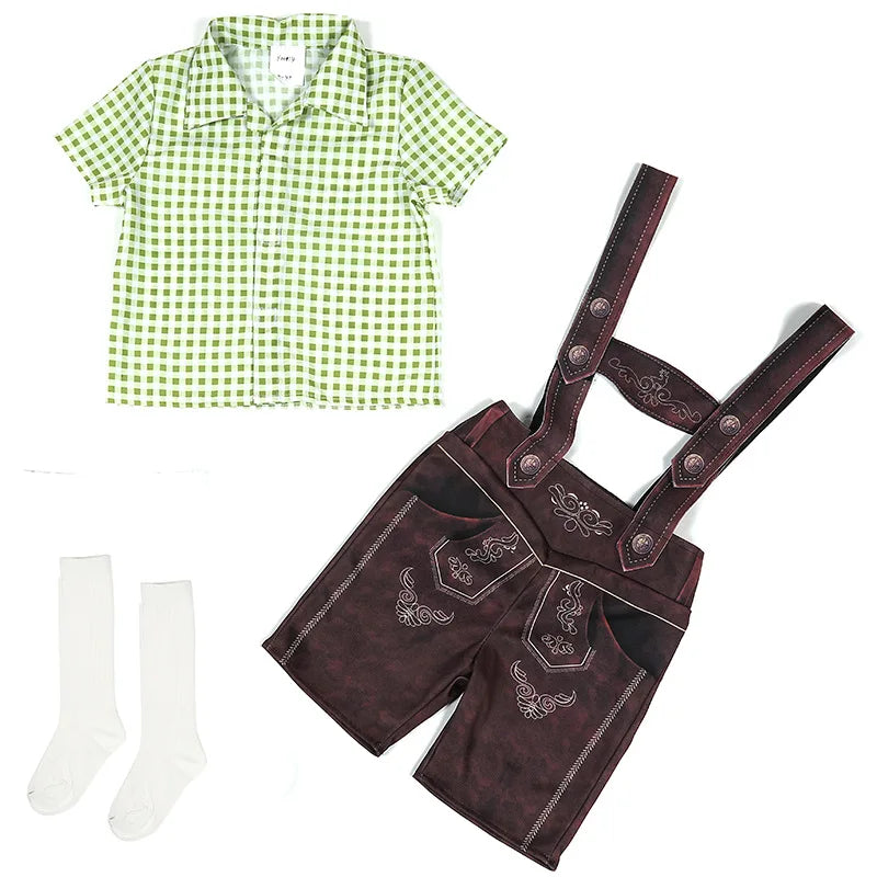 Costumi da Bambini Oktoberfest con Dirndl e Lederhosen Taglie 92–128