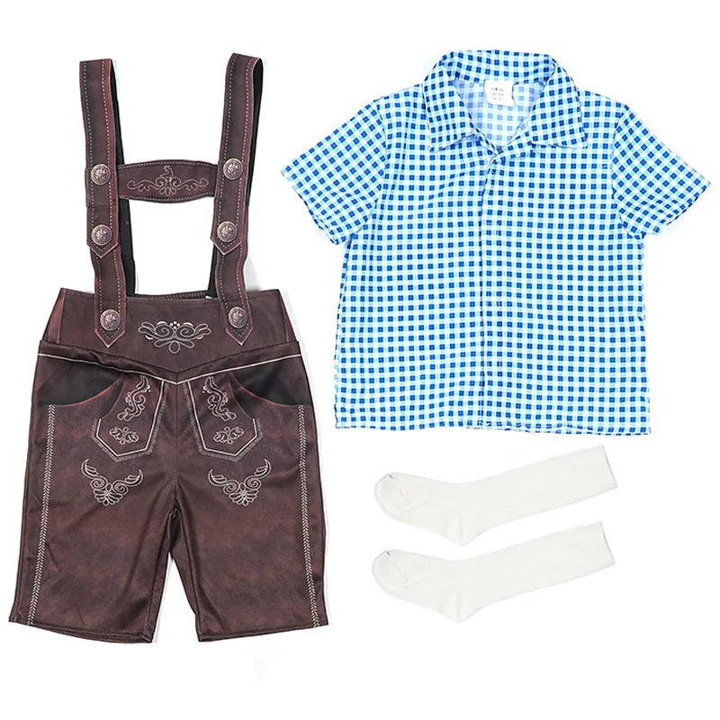 Costumi da Bambini Oktoberfest con Dirndl e Lederhosen Taglie 92–128